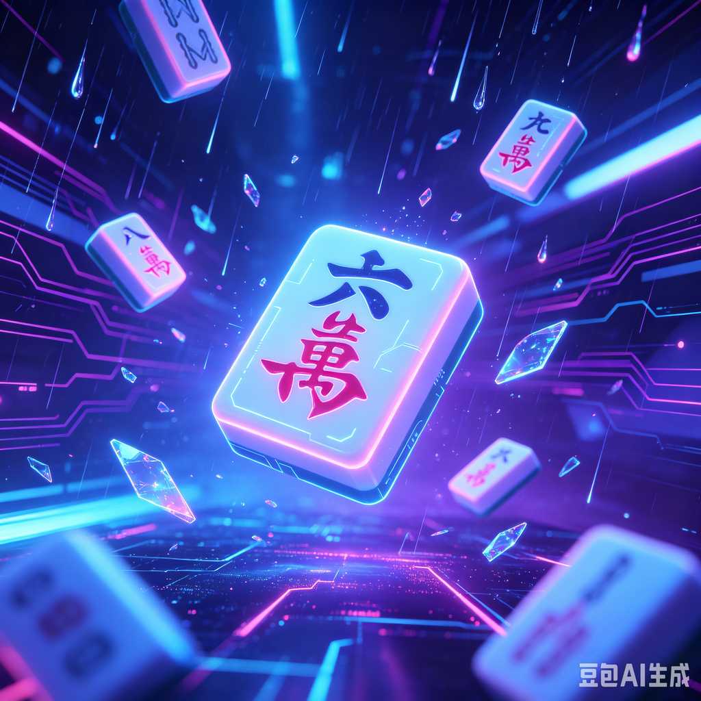 retro text mahjong tiles